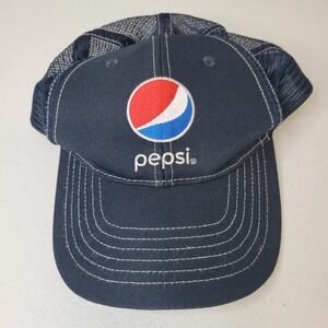 Pepsi Navy Blue Mesh Trucker Hat G&G Outfitters Snapback Ball Cap
